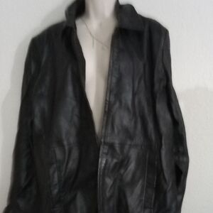 Women's Black Leather Jacket style And CO.